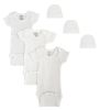 Preemie Unisex Baby Onezies and Caps - 6 Pack