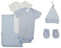 Newborn Baby Boy 5 Pc Layette Baby Shower Gift Set