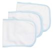 Baby Burpcloth With Blue Trim (Pack of 3)