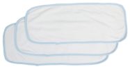 Baby Burpcloth With Blue Trim (Pack of 3)