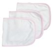 Baby Burpcloth With Pink Trim (Pack of 3)