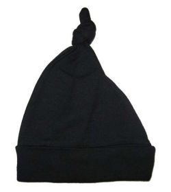 Black Knotted Baby Cap