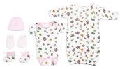 Newborn Baby Girls 6 Pc Layette Baby Shower Gift Set