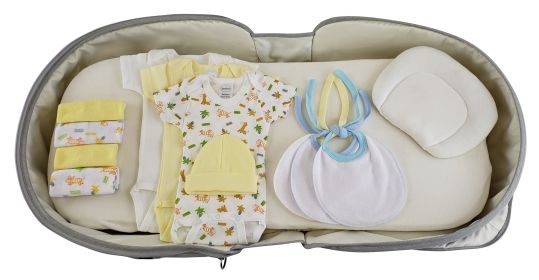 Unisex 12 pc Baby Clothing Starter Set with Diaper Bag