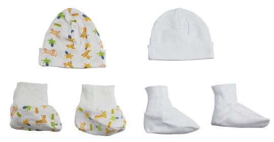 Caps, Booties - 4 pc Set (size: Newborn)