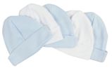 Blue & White Baby Caps (Pack of 5)