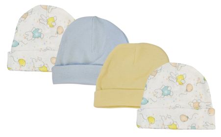 Boys Baby Caps (Pack of 4) (size: Newborn)