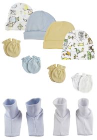 Baby Boys Caps, Booties and Mittens (Pack of 10) (size: Newborn)