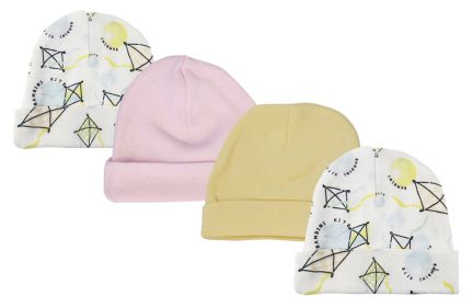 Baby Girls Caps (Pack of 4) (size: Newborn)