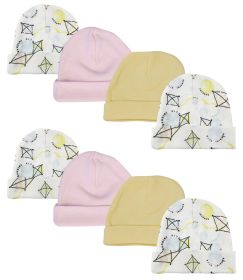 Baby Girls Caps (Pack of 8) (size: Newborn)