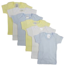 Boys Pastel Variety Short Sleeve Lap T-shirts 6 Pack (size: Newborn)