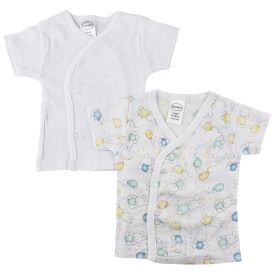 Infant Side Snap Short Sleeve Shirt - 2 Pack (size: Newborn)