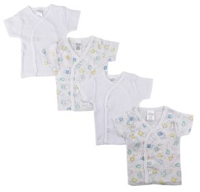 Infant Side Snap Short Sleeve Shirt - 4 Pack (size: Newborn)