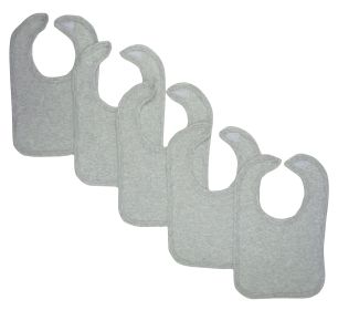 Grey Baby Bibs (Pack of 5) (size: One Size)