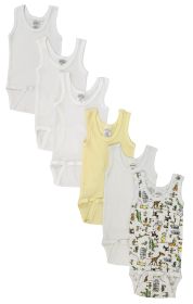 Unisex Baby 6 Pc Onezies and Tank Tops (size: large)