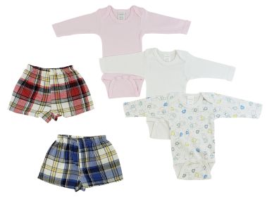 Infant Girls Long Sleeve Onezies and Boxer Shorts (size: small)