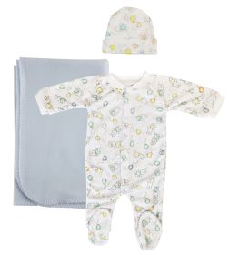 Boy Newborn Baby 3 Pc Layette Sets (size: large)