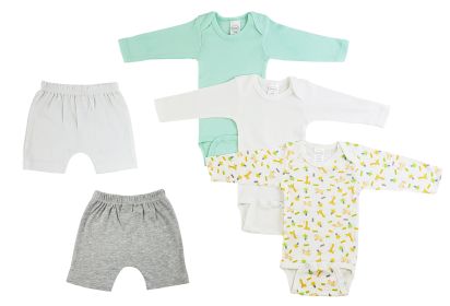 Infant Boys Long Sleeve Onezies and Shorts (size: large)