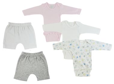 Infant Girls Long Sleeve Onezies and Shorts (size: small)