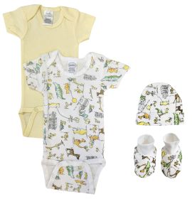 Unisex Newborn Baby 4 Pc Layette Sets (size: Newborn)