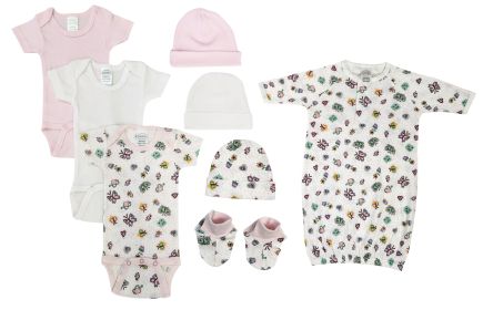 Newborn Baby Girl 8 Pc Layette Sets (size: Newborn)