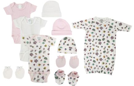 Newborn Baby Girl 10 Pc Layette Sets (size: Newborn)