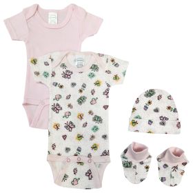 Newborn Baby Girl 4 Pc Layette Sets (size: Newborn)