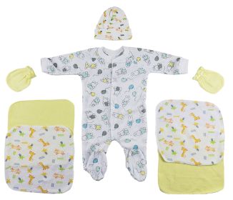 Sleep-n-Play, Cap, Mittens and Washcloths - 7 pc Set (size: Newborn)