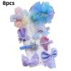 8/9/10Pcs/Set Cartoon Baby Girl Hair Clips Cute Bear Children Hairpins Bowknot Knitted Flower Kids Barretees Baby Hair Accessori