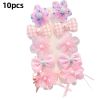 8/9/10Pcs/Set Cartoon Baby Girl Hair Clips Cute Bear Children Hairpins Bowknot Knitted Flower Kids Barretees Baby Hair Accessori