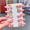 10Pcs Cartoon Baby Hairpins Fruit Unicorn Hair Clips Chidlren Hair Clips Barrette Kids Hair Accessories